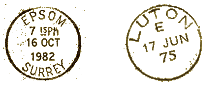 postmarks - Epsom 82 and Luton 75